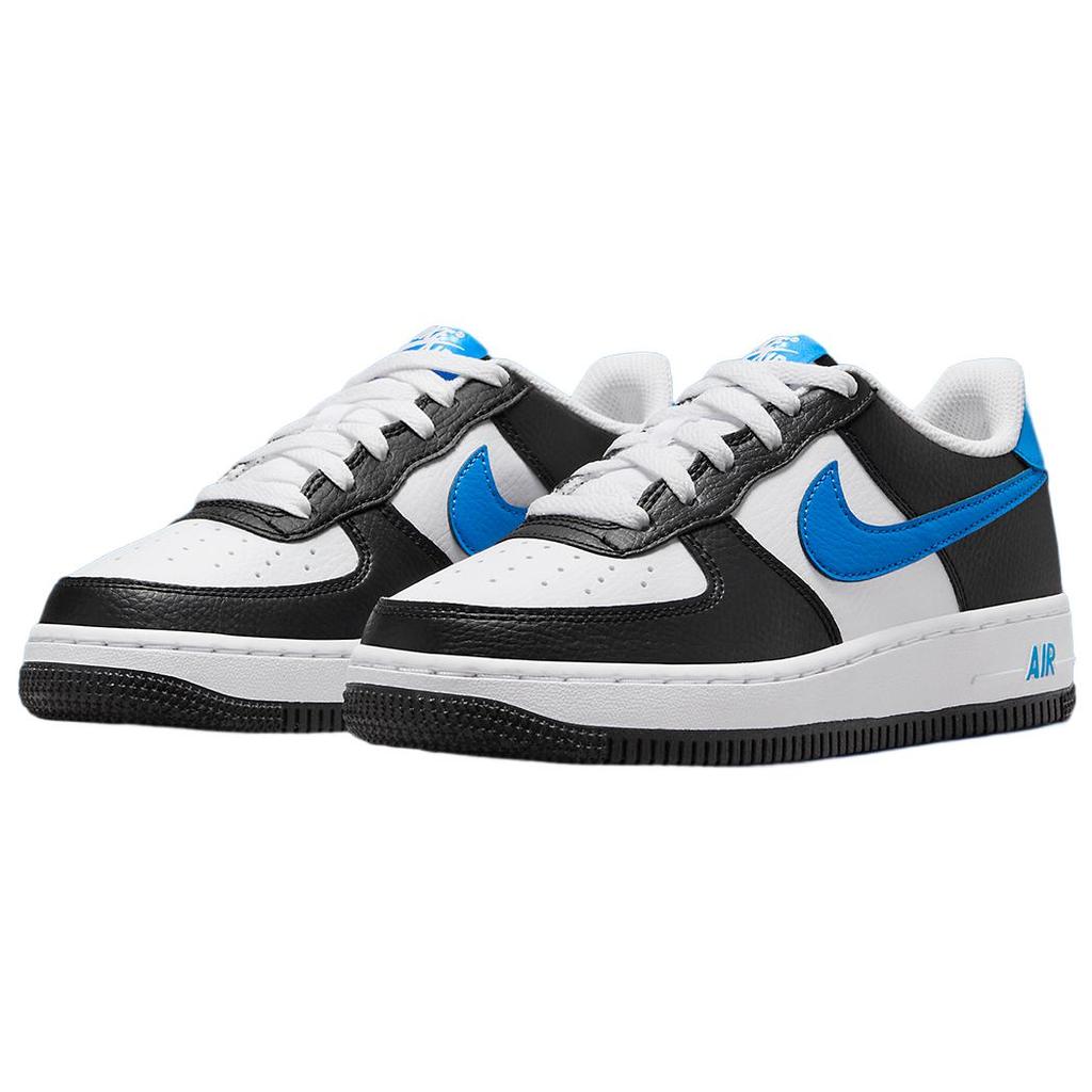New Nike Air Force 1 Low White Black Light Photo Blue GS FN8008-001