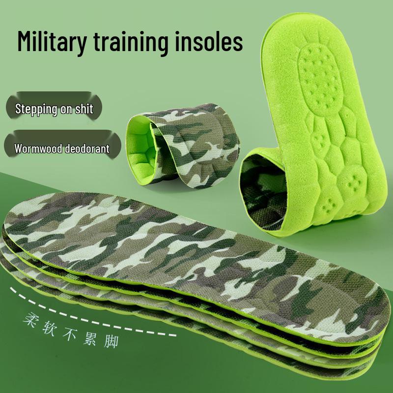 Military Training Comfort Insoles – Soft, Breathable, Odor-Resistant for Men & Women. Perfect for Summer Sports with Step-On Comfort.