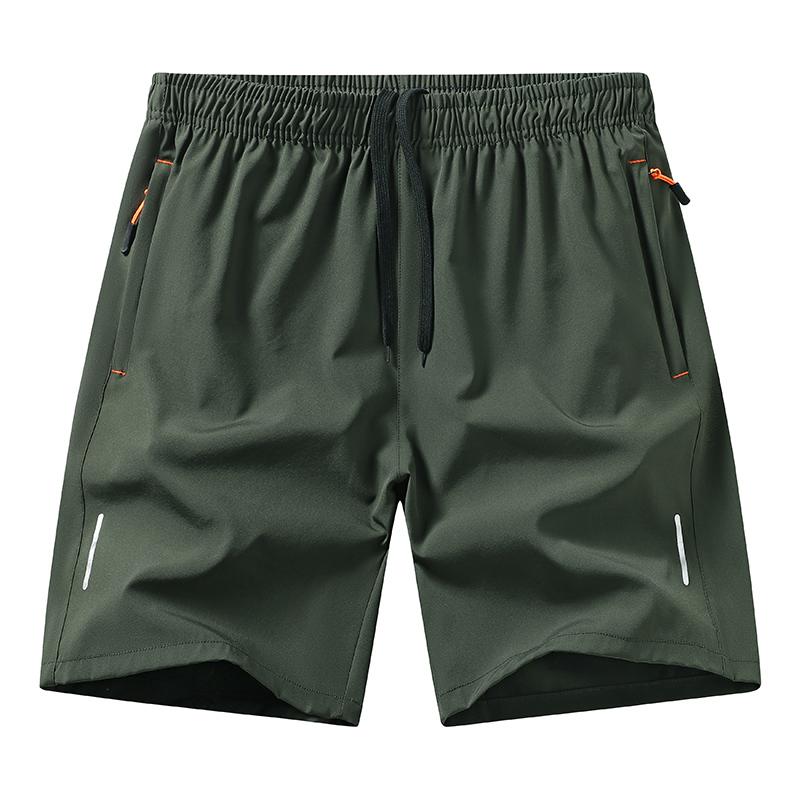 Men's Quick Dry Drawstring Shorts with Zipper Pockets, Lightweight Athletic Shorts for Running and Daily Wear
