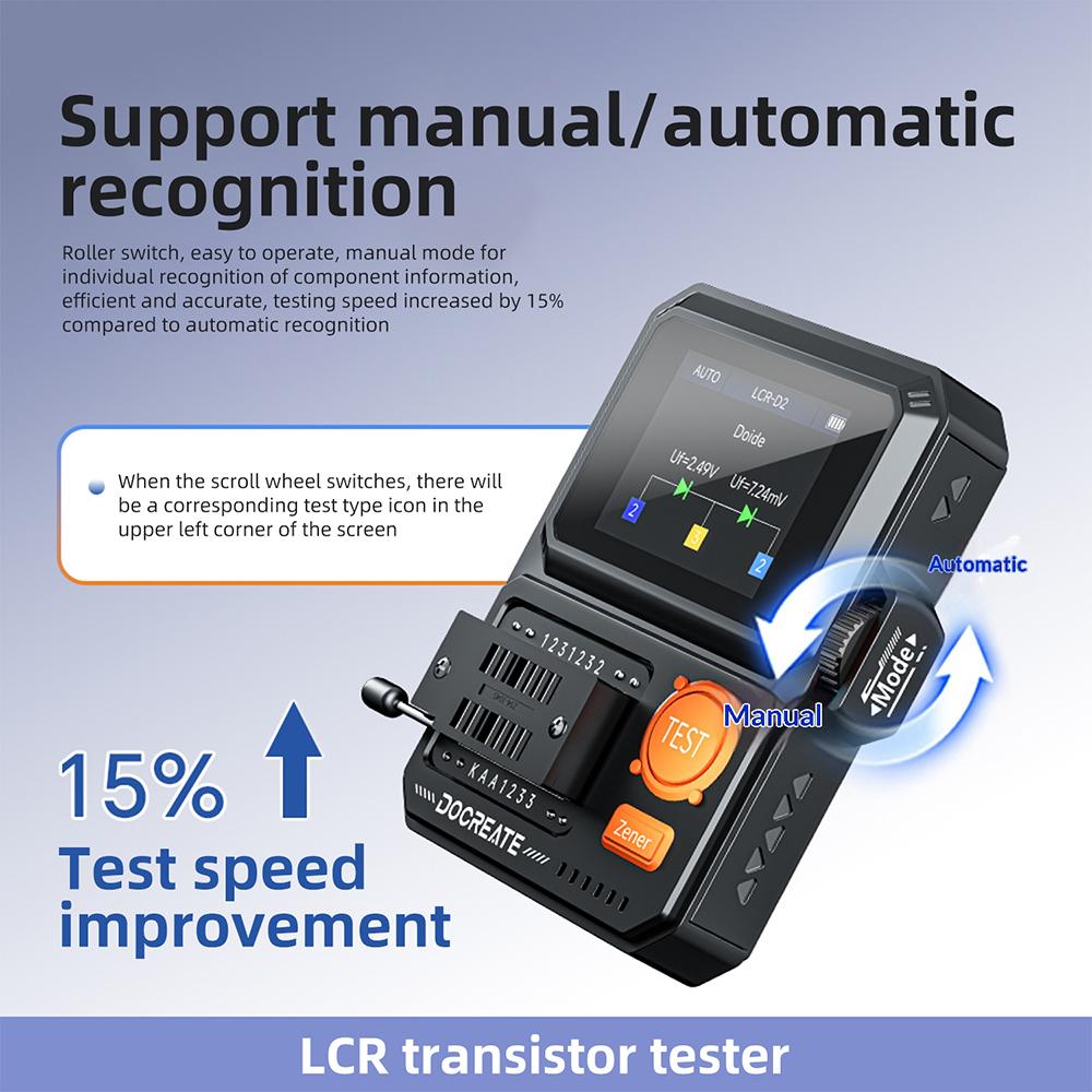 LCR-D2 Transistor Tester, Capacitance, Resistance and MOSFET Measuring Instrument, NRC Infrared Signal Decoder, Type-C Interface