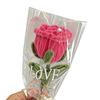 Finished Pipe Cleaner Artificial Rose Handmade Preserved Fake Flower Plush Twist Stick Floral Decoration Wedding Anniversary Mother's Day Birthday