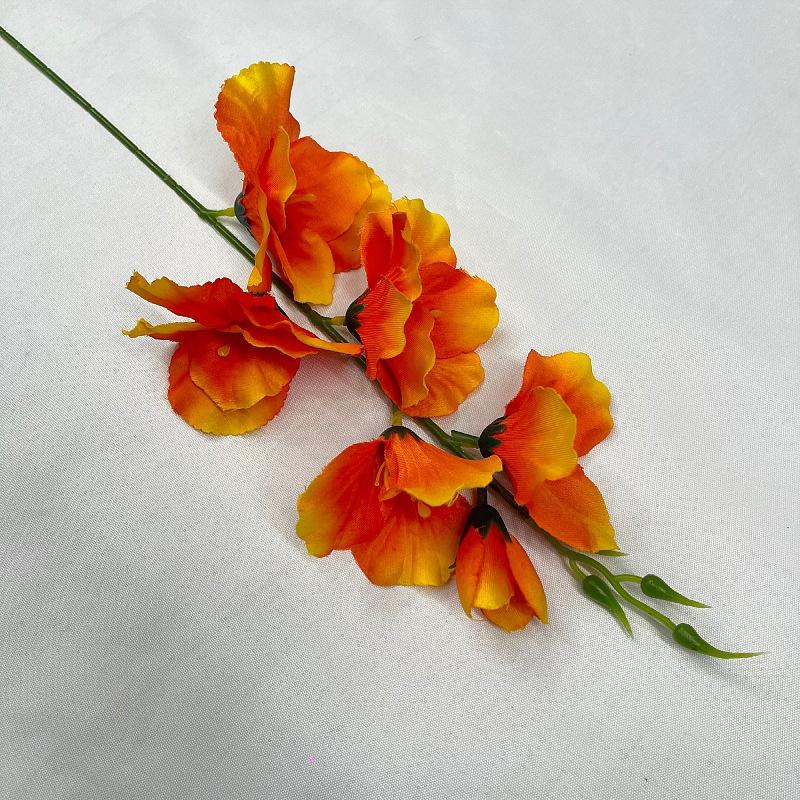 

1/3pcs Artificial Moth Orchid Wedding Flowers Wall Home Room Decor Accessories Diy Gift Bridal Bouquet Background Outdoor Bonsai 1pc оранжевый