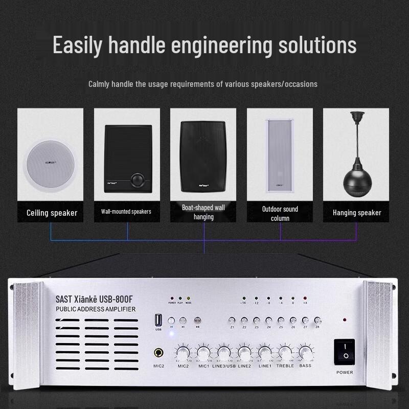SAST ST-8888 3000W Professional Power Amplifier CN Plug (adapter Included)