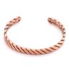 2026 Retro Style 99.9% Pure Red Copper 6 Magnetic Opening Braided Twist Copper Magnetic Bracelet