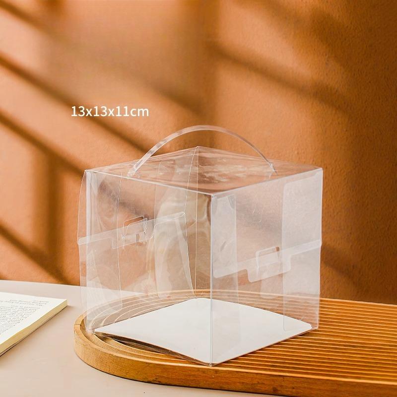Hochtransparente integrierte Hand-Kuchenbox, Mehrere Spezifikationen optional, Puffpapier-Muffin-Verpackungsbox, Ausgebackene Dessert-Präsentations-Geschenkbox