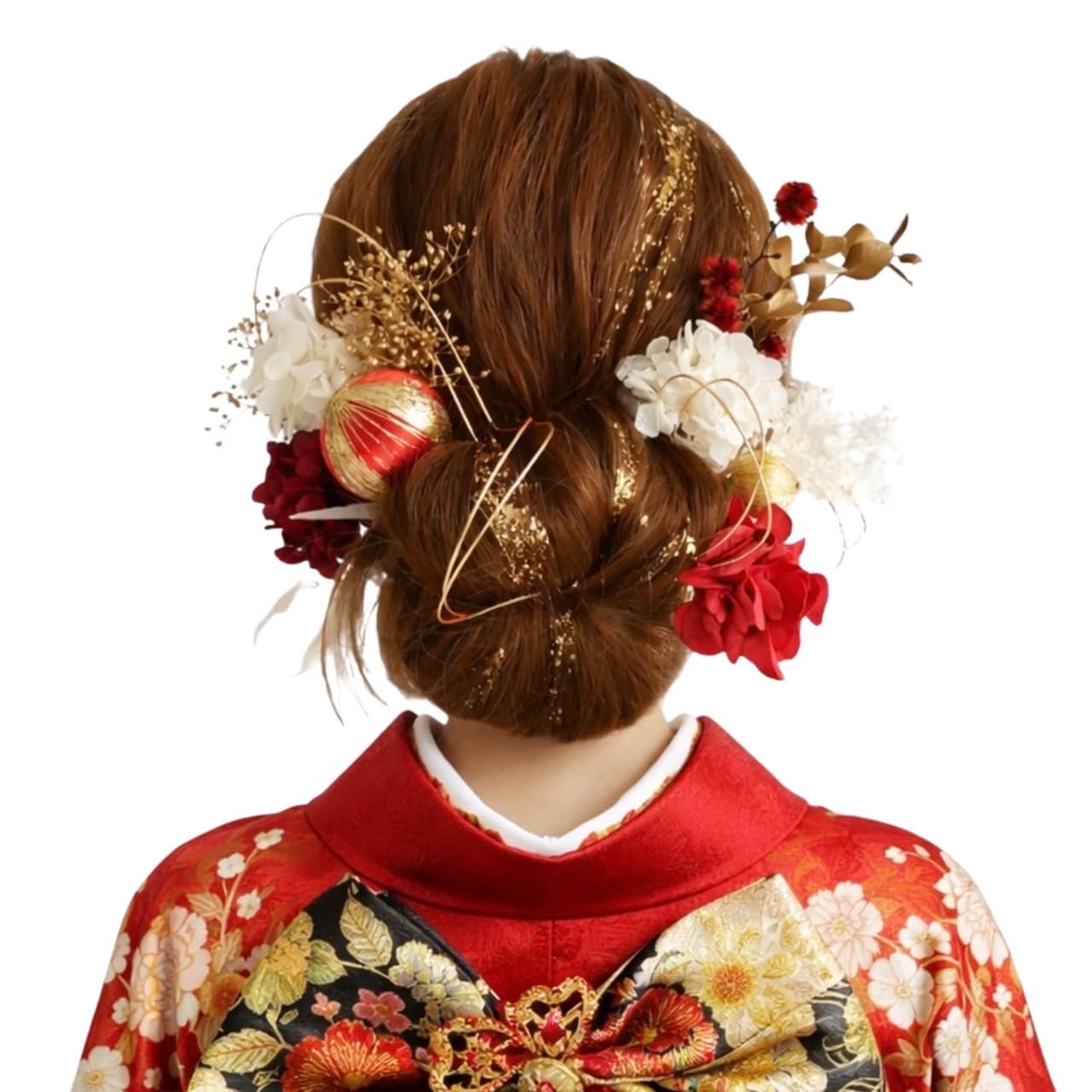 

[Bria] Preserved Flower Hair Ornament for Coming-of-Age Ceremony, Graduation Ceremony, Wedding, Shichi-Go-San (traditional Japanese festival for