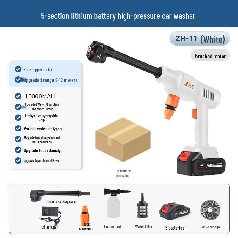 Wireless High-Pressure Lithium Battery Car Wash Water Sprayer