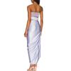 2024 European & American Glitter High-End Swimsuit with Hollow-Out Design & Skirt Set for Beach Vacations