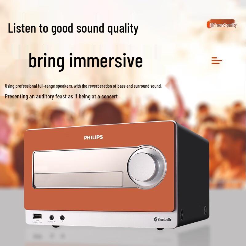 Philips TAM5208 HIFI Desktop Stereo System with CD & Bluetooth