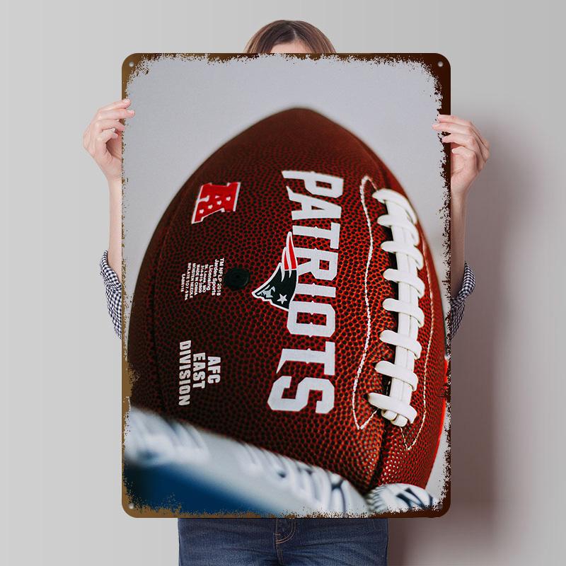 Rugbyball Minimal Foto Metallposter Benutzerdefinierte Wandkunst Retro Vintage Blechschilder für Man Cave Dekoration Wohnkultur Artikel