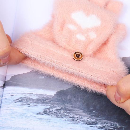 Fuzzy Convertible Mittens Fluffy Warm Fingerless Gloves with Flip Covers Winter Soft Half Finger Gloves for Women Texting Outdoor Driving