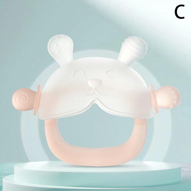 Jucării cu tije de măcinat pentru copii 0-3 ani, fabricate din silicon anti-lipire cu inel gingival pentru bebeluși din silicon tip ciupercă