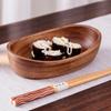 Walnut Wood Boat Shaped Bowl Premium Dry Fruit Plate Sushi Plate Nut Box Tea Refreshment Tray Fruit Plate Wooden Salad Bowl