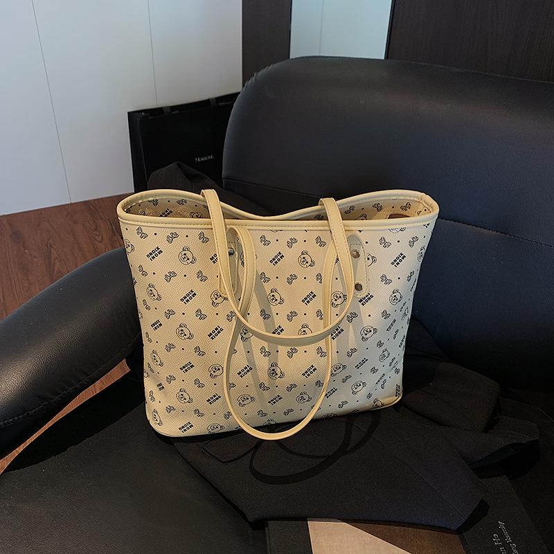 Korean casual fashion large-capacity bag women's 2025 summer new simple and fashionable high-value portable tote bag