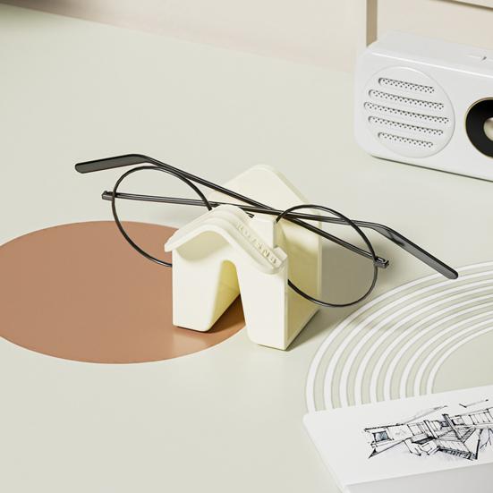 House Shape Glasses Holder Desktop or Wall-Mounted Glasses Stand Decorative Eyeglasses Stand for Bedroom Home Office Desk