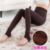 Autumn and Winter Fleece Thickened Pearl Fleece Integrated Pants Thin Leggings Cotton Pants Women's Outer Thermal Pants 200g Source