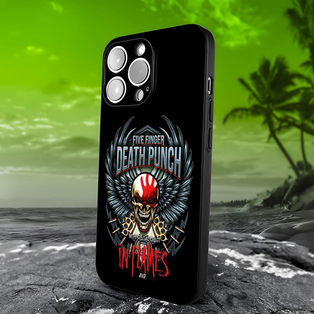 

Five F-Finger Death Punch Phone Case For IPhone 17 15 16 13 Pro Max 14 12 11 Xr X 8 7 6 Plus Luxury Back Cover iPhone 15