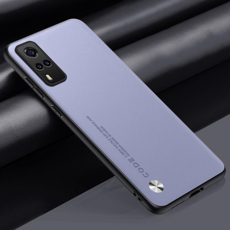 Luxury PU Leather Case For Vivo Y53S 4G Back Cover Matte Silicone Shockproof Full Protection Phone Case For Vivo Y31 Y51 2020
