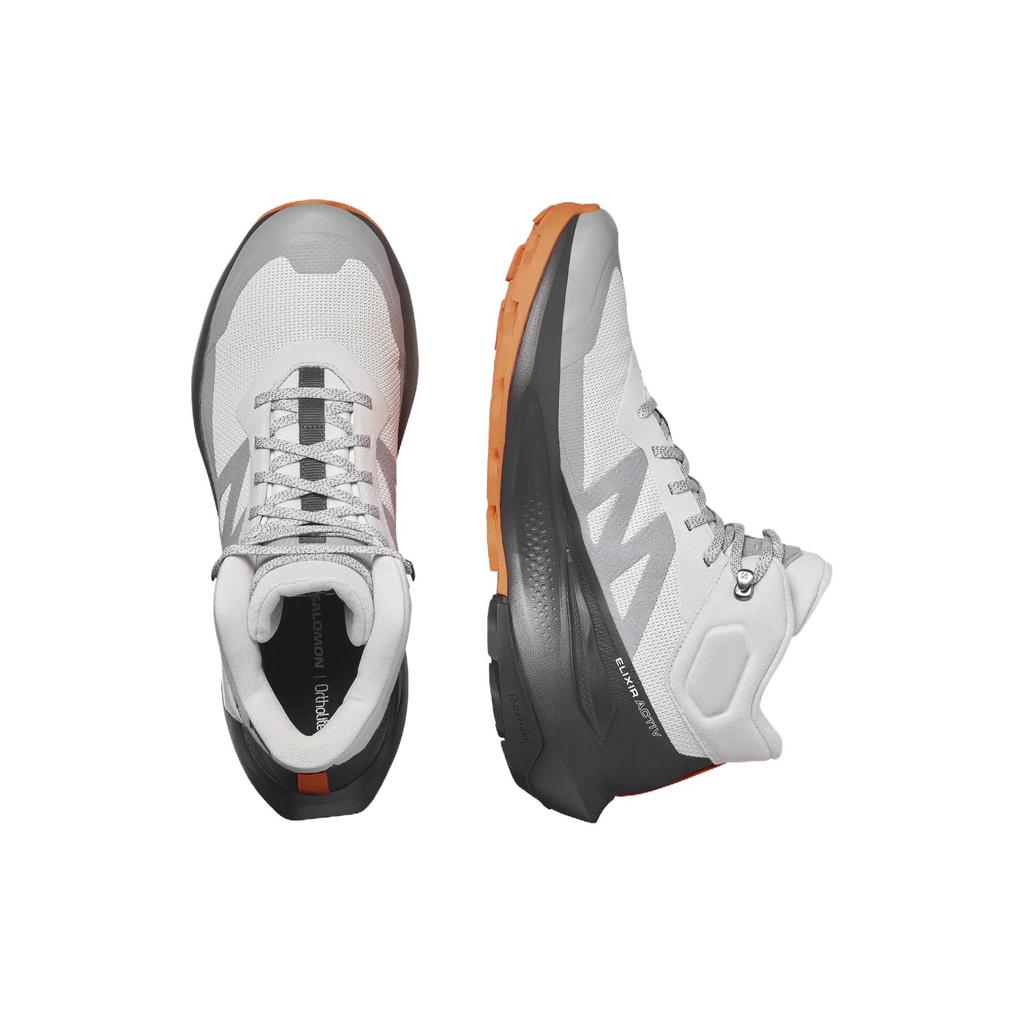 New SALOMON Elixir Activ Mid GORE TEX 'Glacier Grey Dragon Fire' L47456700