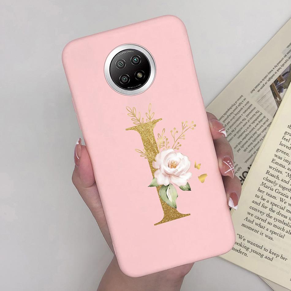 Flower Letters For Xiaomi Redmi Note 9T 5G Case Cover Soft Silicone Bumper Protective Phone Cases For Redmi Note9T 9 T Fundas