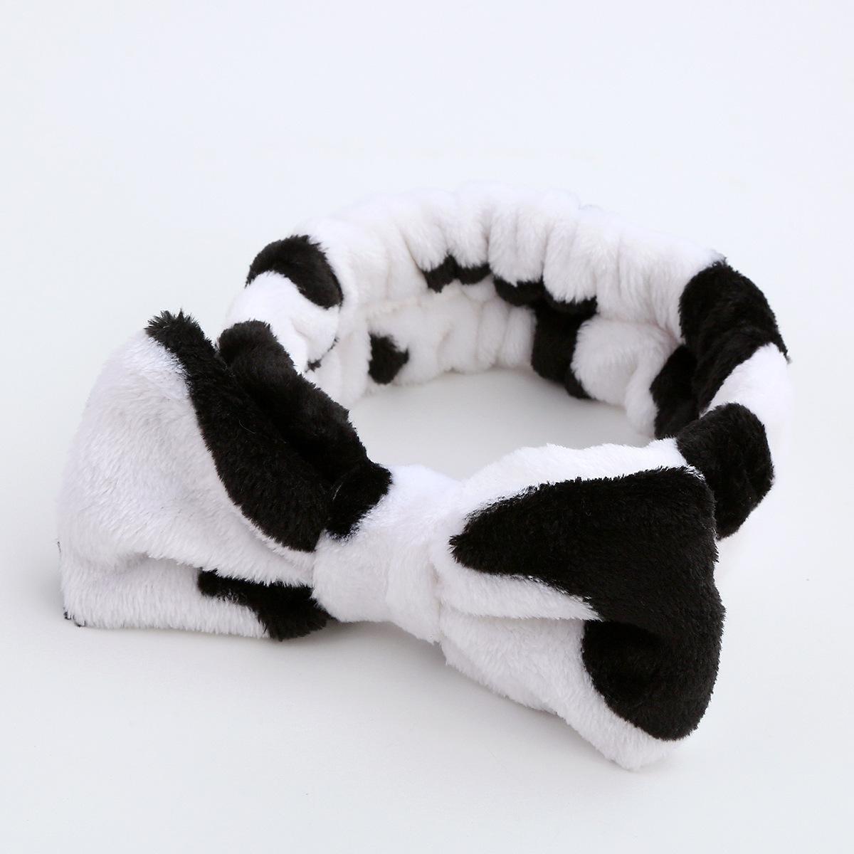 

Повязка на голову из флиса леопардового кораллового цвета, женская повязка на голову, галстук-бабочка, плюшевая повязка на голову, милая повязка на голову, аксессуар для волос