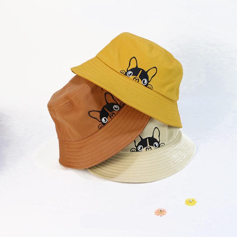 Women's Versatile Sun Protection Bucket Hat - Casual Outdoor Puppy Design
