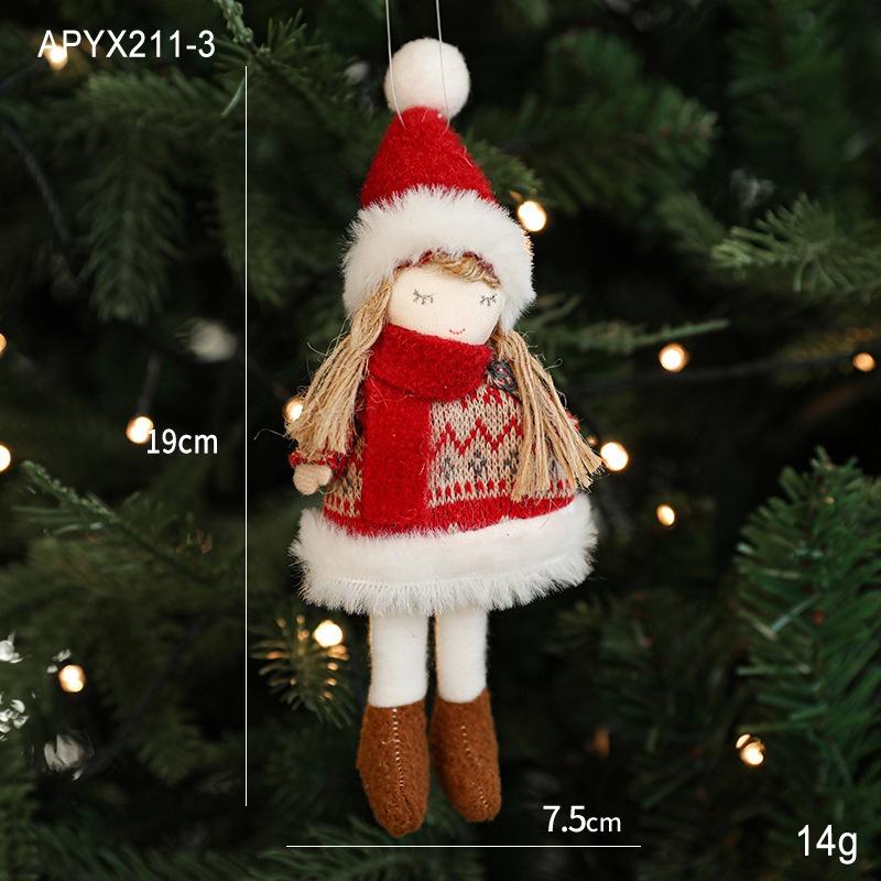 Christmas Plush Snowman Pendant Christmas Tree Hanging Lovely Beautiful Pendant Scene Decorate Christmas Tree Hanging Ornaments