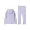 Anta Training Series Solid Color Zip Hooded Fleece Jacket And Mid-Waist Long Pants Casual Set Women sets Purple-Smoke 962337201-2