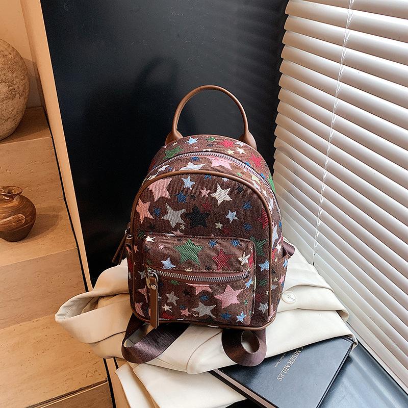 Casual versatile backpack women's new design niche fashion girl going out small backpack