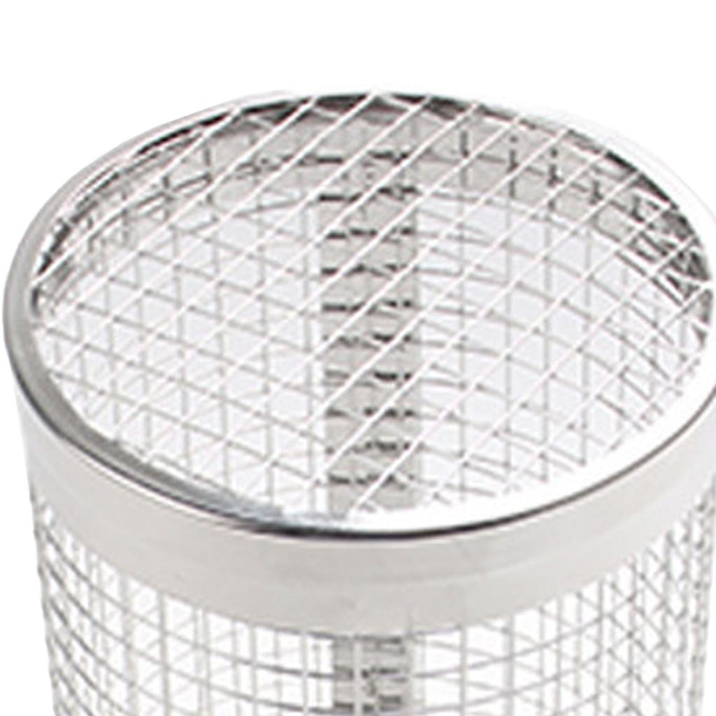 Rolling Grilling Basket Round Stainless Steel Grill Basket for Outdoor Grilling Fish Shrimp Meat Vegetables Fries Small 20x9.4cm