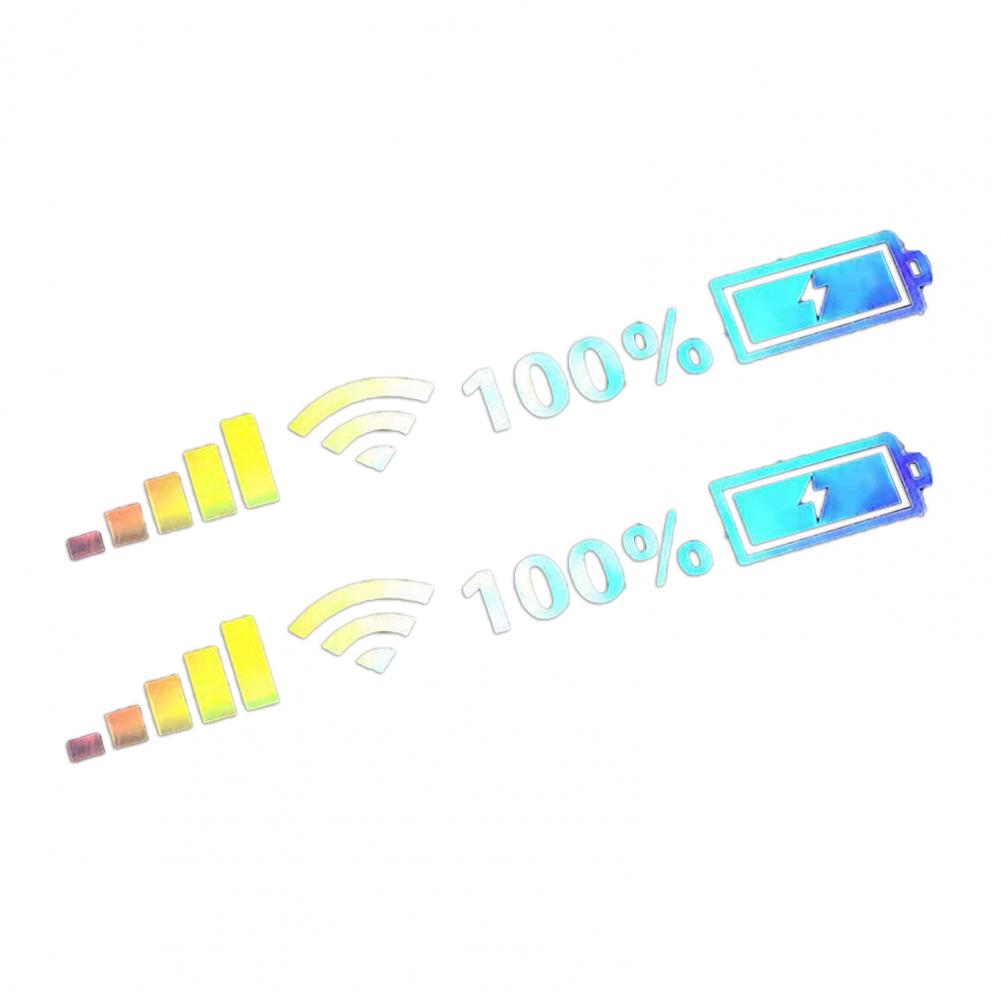 

2Pcs Car Glass Stickers Eye-catching Waterproof Beautiful Personality Attractive Decorate Self-adhesive Signal Wi-Fi Car Decals XXL різнокольоровий
