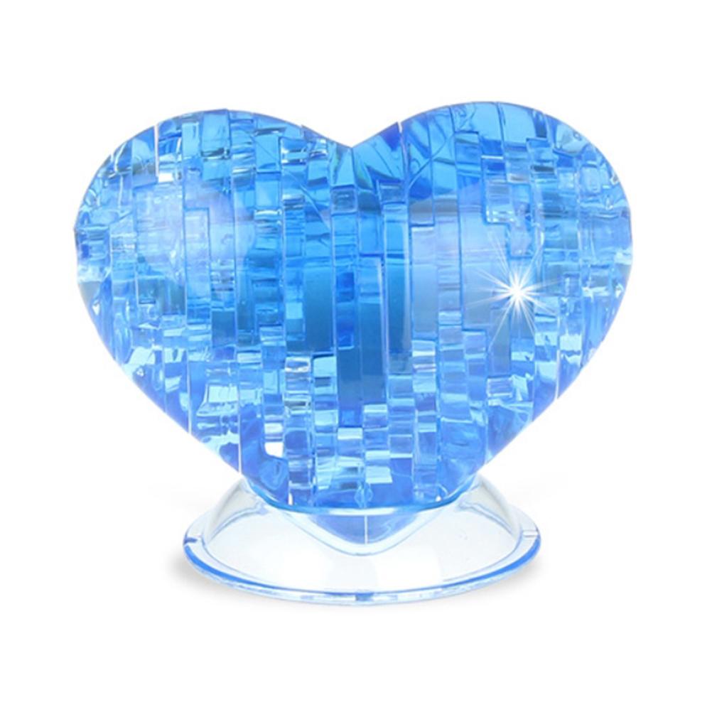 3D heart shaped crystal puzzle educational toy