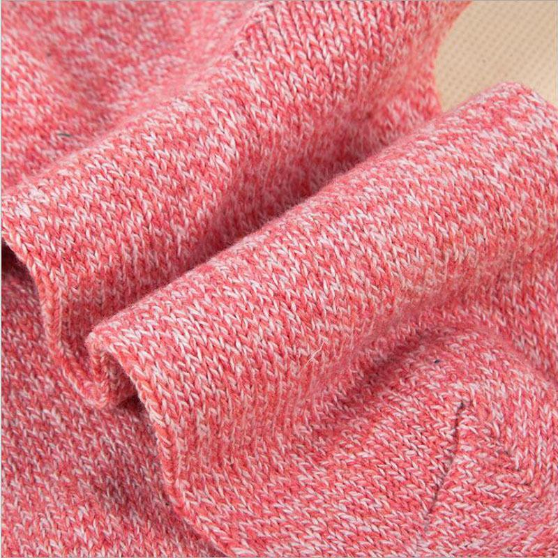 Autumn Winter Wool Socks Thickened Warm Solid Color Socks Double Threaded Mid Calf Cotton Socks Outdoor Women's Rabbit Casual Versatile Socks