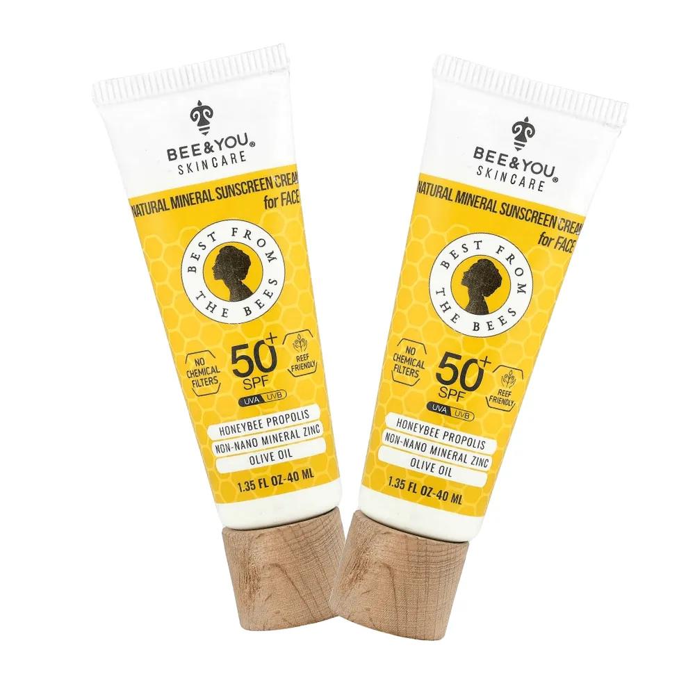 

Bee and You Natural Mineral Sunscreen Cream for Face SPF50+ 40ml 2 Pieces