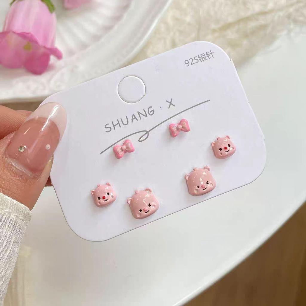 Pink Butterfly Tassel Pearl Stud Earrings Set for Women - High-End Luxury Jewelry