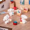 Mini Malerei Kleine Weiße Hund Figur Cartoon Welpe Ornament Mikro Landschaft Auto Innenraum Heim Desktop Dekoration