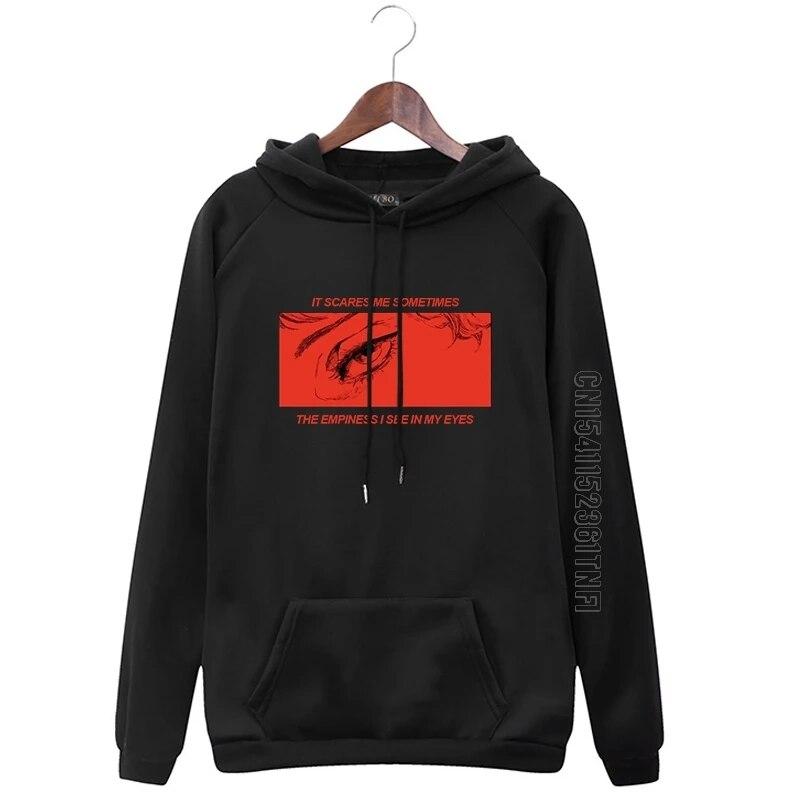 The Empiness I See In My Eyes Streetwear Hip Hop Hoodie Women's Hooded Sweatshirt Oversize Loose Harajuku Women's Hoodie