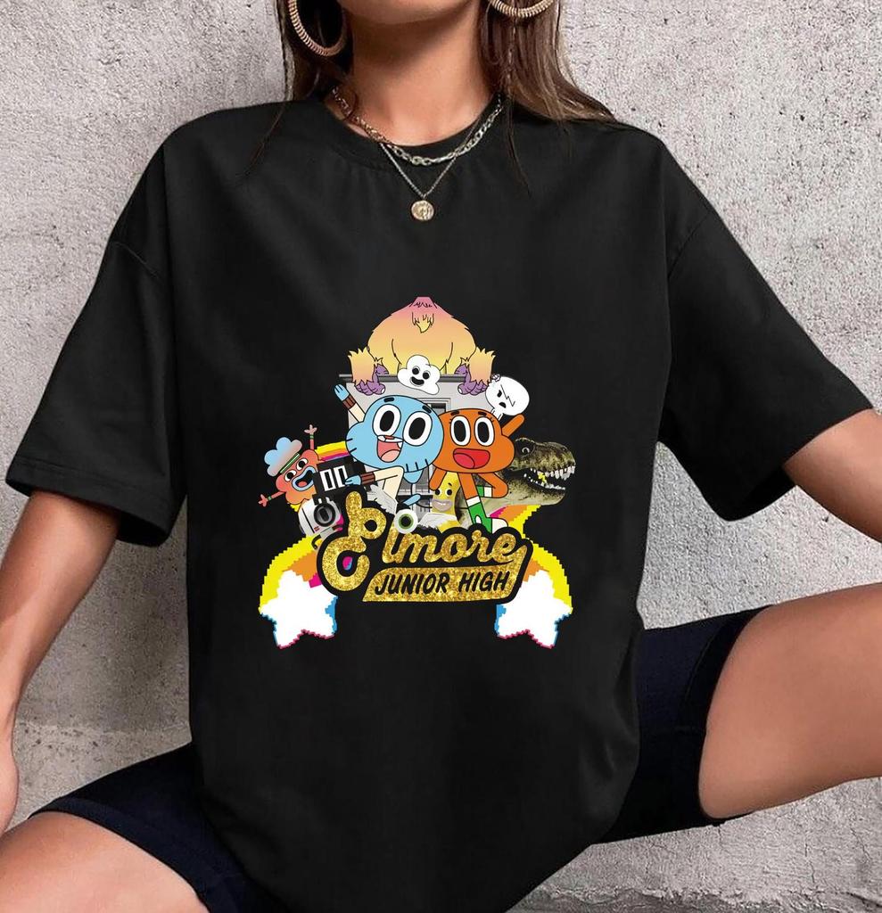Niesamowity Świat Gumballa Szkoła Podstawowa Elmore Koszulka, Koszulka Niesamowity Świat Gumballa, Koszulka Gumball, Koszulka Vintage Cartoon Network