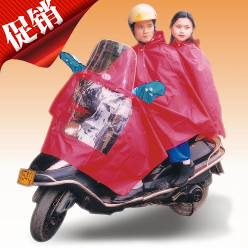 Enhanced Electric Vehicle Motorcycle Rain Poncho with Double Windshield