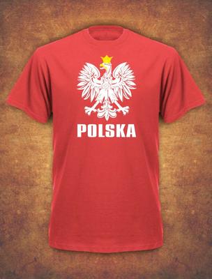 Polska Poland Kibic Koszulka Pilka Nozna T- Shirt Red