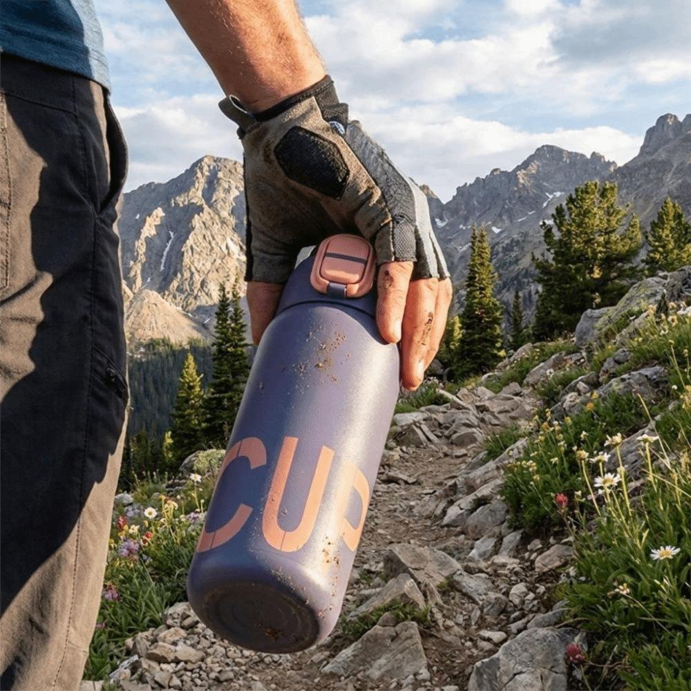 Leak-proof Sports Water Bottle Large Capacity Thermos Cup Stylish Insulated Bottle Fitness