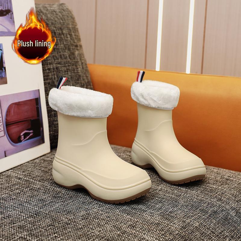 Dámské vodotěsné protiskluzové módní krátké holínky - Odolné proti opotřebení pro venkovní použití a mytí auta, Gumové boty