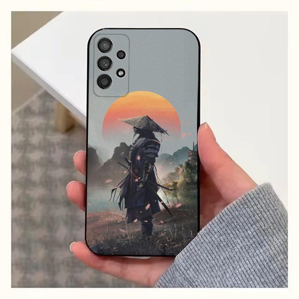 Samurai Art Bushido Phone Case For Samsung S25,S24,S23,S22,S20,S21,S10,Ultra,Plus,Lite,FE,Soft Silicone Black Cover
