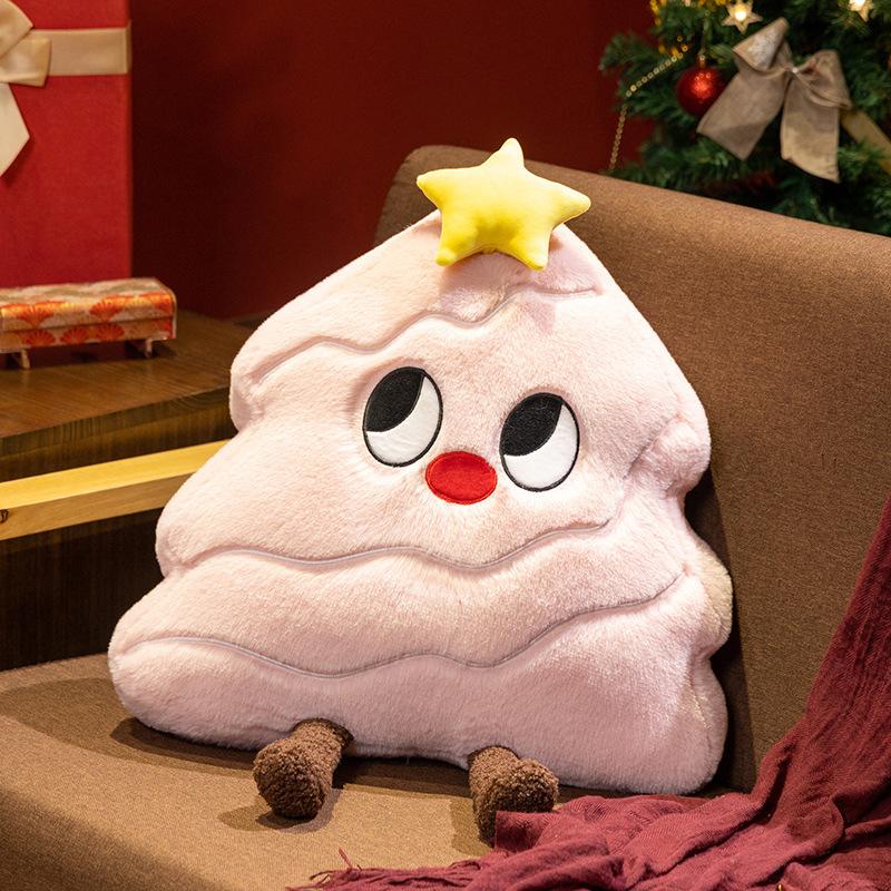 Internet Celebrity Christmas Tree Doll Pillow Blanket 2-in-1 Plush Toy Sleeping Doll Doll Christmas Holiday Gift Female