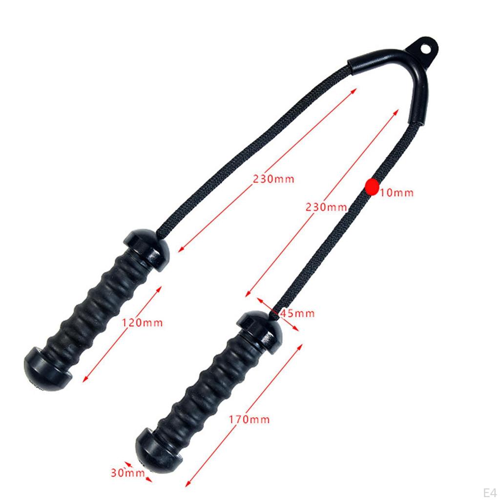 Tricep Pull Down Attachment Cable Back with Buckle Heavy Duty Rope