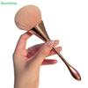 Large Fluffy Pink Powder Makeup Brush,Gold Curved Handle Loose Powder Brush for Blush, Highlighter & Setting Powder