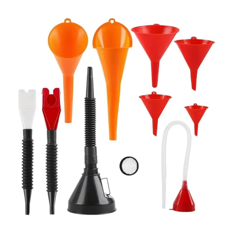 Multi-Piece Combination Funnel Set Car Long Stem Funnel Gasoline Oil Fuel Filling Tools Anti-Splash Plastic Refueling Tools