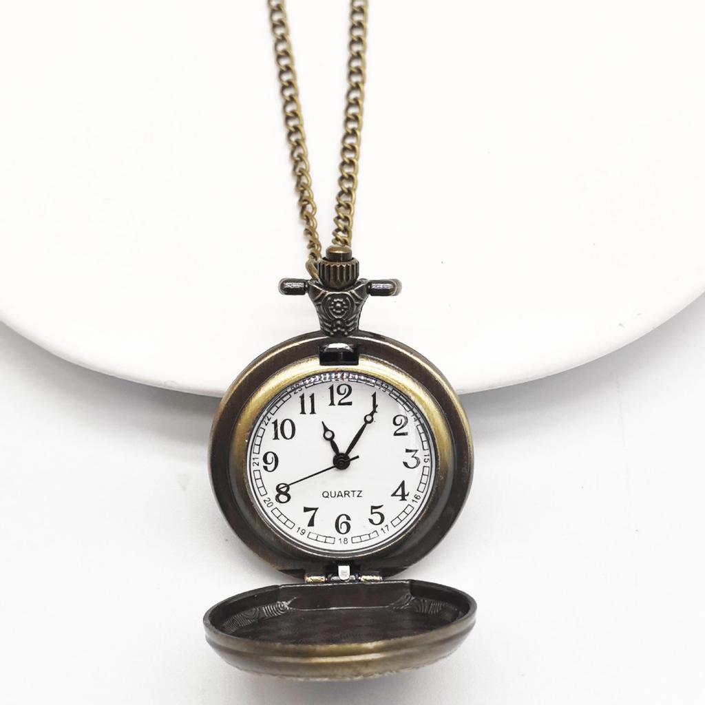 Genshin Kids' Retro Flip Pocket Watch with Custom Photo Options
