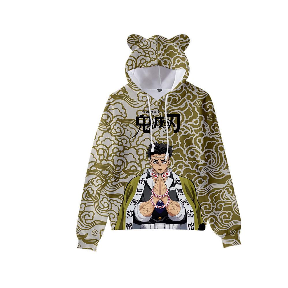 

Детский истребитель демонов: Худи с 3D кошачьими ушками по мотивам «Клинок, рассекающий демонов» S