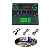 V9SJ Live Soundkarte Voice Changer mit 12 Szenen und elektronischen Effekten Auditory Mixer unterstützt 2 Mikrofone zum Singen